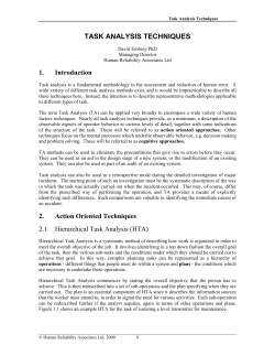 task analysis techniques