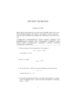 f(x) = 2 cos(x) - sec(x) , f(&pi; )). f0(x) f(x) = e ex ln(x) (ex)0 = ex (ln(x))0