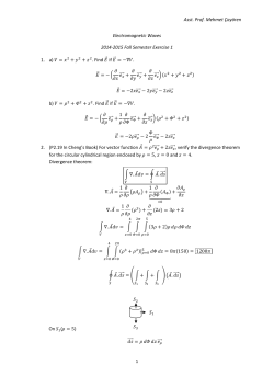 Asst. Prof. Mehmet &Ccedil;ay&ouml;ren 1 Electromagnetic Waves 2014