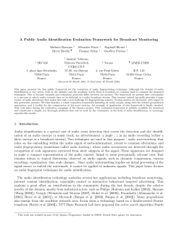 A Public Audio Identification Evaluation Framework for Broadcast