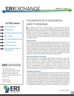 5 elements of a successful safety program