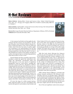 Untitled [George Browder on Backing Hitler: Consent and - H-Net