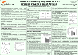 The role of formant-frequency contours in the