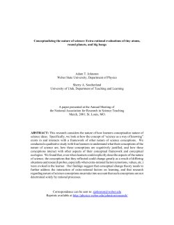 Conceptualizing the nature of science: Extra-rational