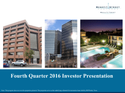 Fourth Quarter 2016 Investor Presentation