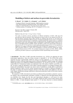 Modelling of defects and surfaces in perovskite ferroelectrics