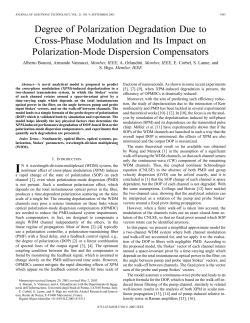Degree of polarization degradation due to cross