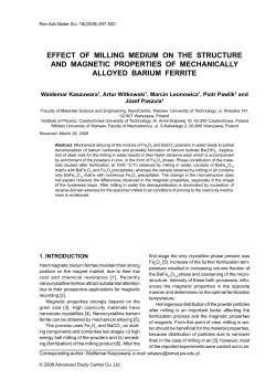 effect of milling medium on the structure and magnetic properties of