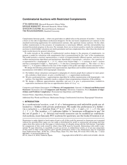 Combinatorial Auctions with Restricted Complements