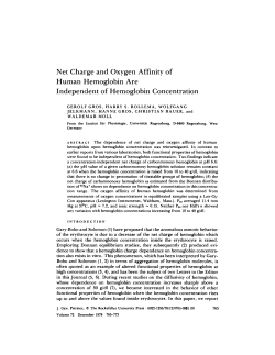 Net Charge and Oxygen Affinity of Human