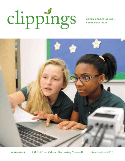 Summer 2015 - Green Hedges School