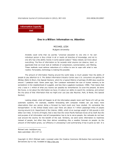 One in a Million: Information vs. Attention