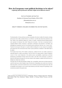 How do Europeans want political decisions to be taken?