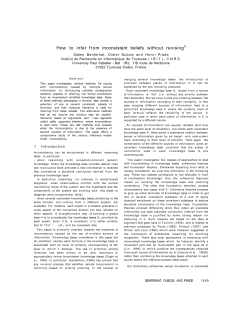 How to infer from inconsistent beliefs without revising0