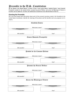 Preamble to the US Constitution