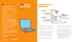 FAQ StANdArd SHAW Wi-Fi MOdeM iNStAll SHAWWireleSS HOMe