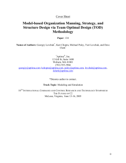 Model-based Organization Manning, Strategy, and Structure Design