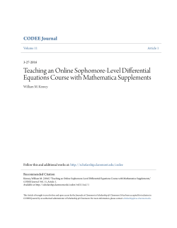 Teaching an Online Sophomore-Level Differential Equations Course