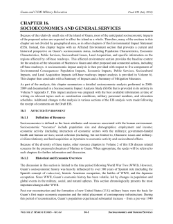 chapter 16. socioeconomics and general services