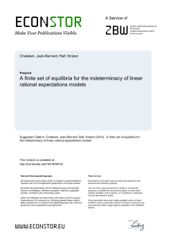 A finite set of equilibria for the indeterminacy of linear