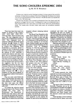 THE S O H 0 CHOLERA EPIDEMIC 1854