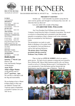 to the lastest Buderim Historical Society Newsletter