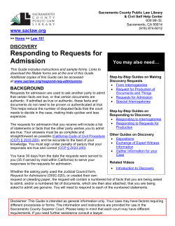 Responding to Requests for Admission