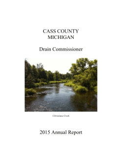 CASS COUNTY MICHIGAN Drain Commissioner 2015 Annual Report