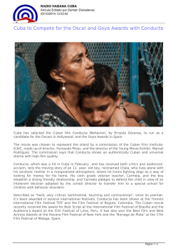 Cuba to Compete for the Oscar and Goya Awards with Conducta