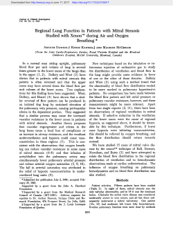 Studied with Xenon133 during Air and Oxygen