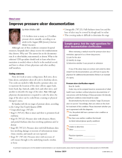 Improve pressure ulcer documentation