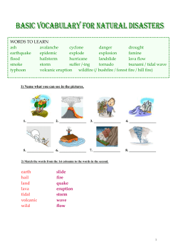 Here are some questions about several types of natural disasters