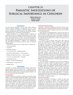 CHAPTER 23 Parasitic Infestations of Surgical