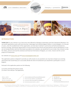 INTRODUCTION - Ceitci Demirkova Ministries