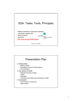 Tasks, Tools, Principles