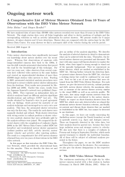 A comprehensive list of meteor showers obtained from 10 years of