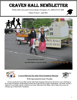 April 2016 Newsletter
