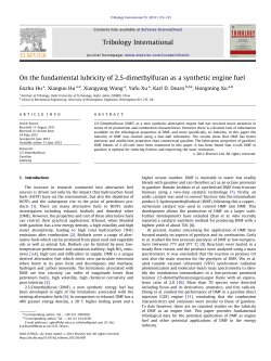 On the fundamental lubricity of 2,5-dimethylfuran