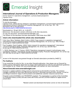 Survey research in operations management: a process‐based