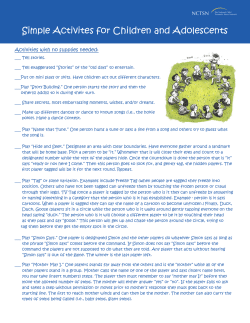 Simple Evacuation Activities for Children and Adolescents