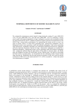 TEMPORAL DEPENDENCE OF SEISMIC HAZARD IN JAPAN