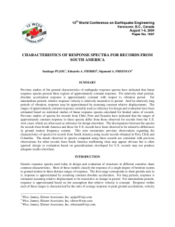Characteristics of Response Spectra for Records from South America