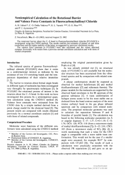 Semiempirical Calculation of the Rotational Barrier and Valence