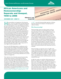 African Americans and Homeownership