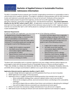 application form for BASSP program.