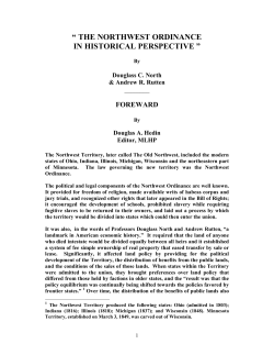 the northwest ordinance in historical perspective
