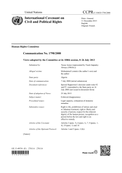 Azouz v. Algeria, Comm. No. 1798/2008, U.N. Doc. CCPR/C/108/D