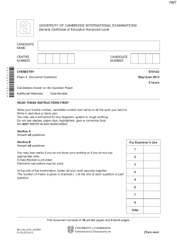 June 2013 (v2) QP - Paper 4 CIE Chemistry A-level