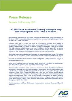 Press Release - AG Real Estate