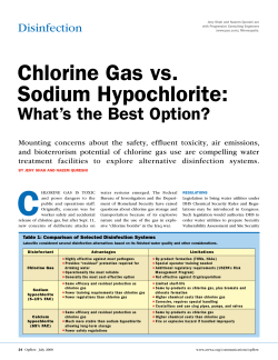 Chlorine Gas vs. Sodium Hypochlorite